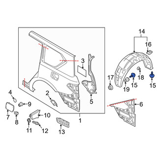 Infiniti OE - Bumper Cover Bolt