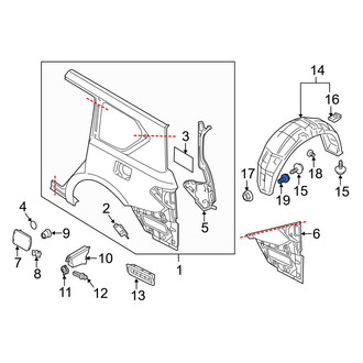 Infiniti OE - Bumper Cover Retainer