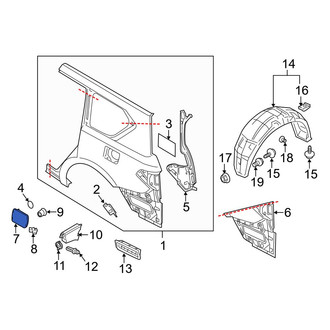 Infiniti OE - Rear Fuel Filler Door