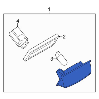 Infiniti OE - Rear License Plate Light Assembly