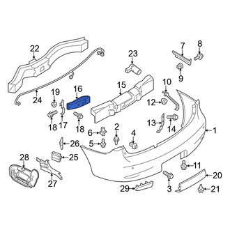 Infiniti OE - Rear Left Bumper Cover Reinforcement