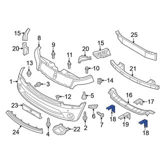 Infiniti OE - Bumper Cover Support Rail Bracket