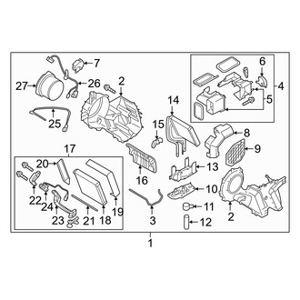 Infiniti OE - Air Conditioner & Heater - Rear Evaporator (Base)