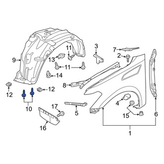 Infiniti OE - Bumper Cover Bolt