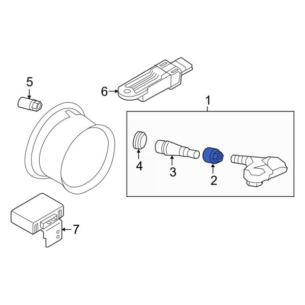 Tire Pressure Monitoring System (TPMS) Sensor Grommet