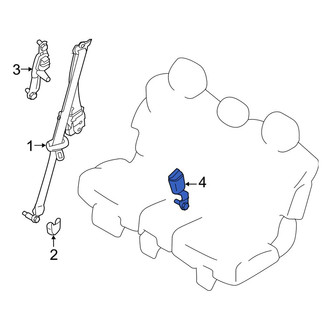 Infiniti OE - Center Seat Belt Receptacle