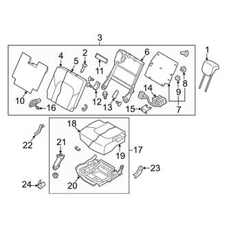 Infiniti OE - Seats & Tracks - Third Row Seats (40% Side)