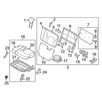 Infiniti OE - Rear Left Seat Hinge Cover