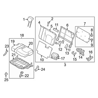 Infiniti OE - Seats & Tracks - Third Row Seats (60% Side)