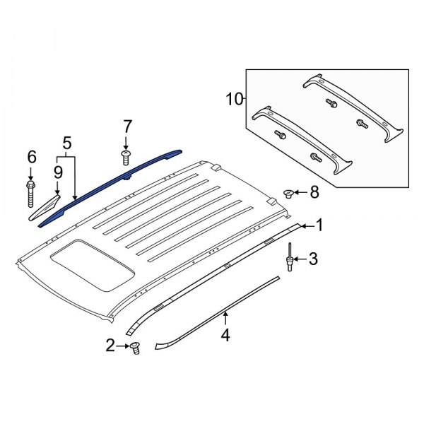 Roof Luggage Carrier Side Rail