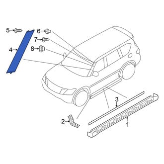 Infiniti OE - Left Windshield Molding