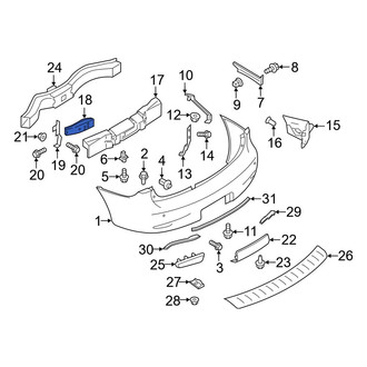 Infiniti OE - Rear Right Bumper Cover Reinforcement