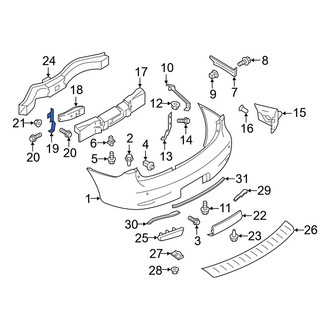 Infiniti OE - Rear Left Inner Bumper Cover Bracket