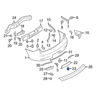 Infiniti OE - Bumper Cover Spacer Panel Clip