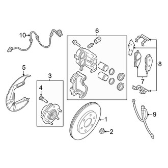 Infiniti OE - Front Suspension - Brake Components (AWD)