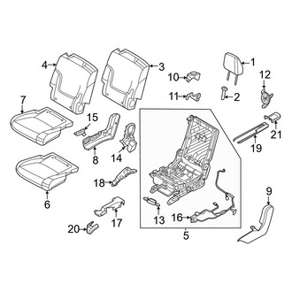 Infiniti OE - Seats & Tracks - Second Row Seats (40% Side, 8 Passenger)