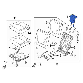 Infiniti OE - Center Left Outer Headrest