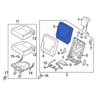 Infiniti OE - Center Right Seat Back Cushion Cover
