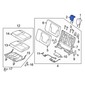 Infiniti OE - Rear Left Inner Headrest