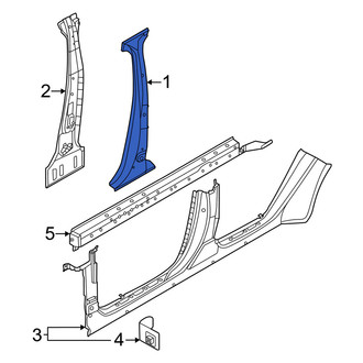 Infiniti OE - Left Body B-Pillar Reinforcement