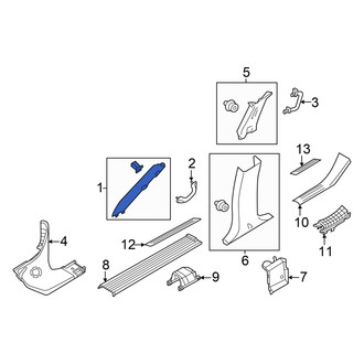 Infiniti OE - Left Inner Body A-Pillar Trim Panel