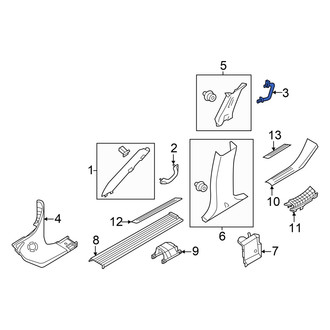 Infiniti OE - Center Left Interior Grab Bar