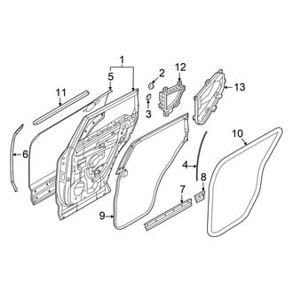 Infiniti OE - Rear Door - Door & Components