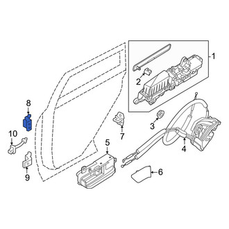 Infiniti OE - Rear Right Upper Door Hinge