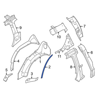 Infiniti OE - Rear Left Wheel Housing Side Panel Seal