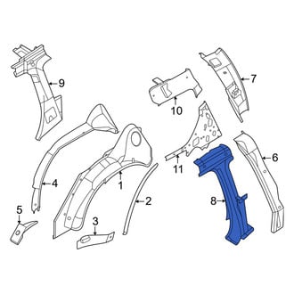 Infiniti OE - Left Body C-Pillar Reinforcement
