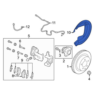 Infiniti OE - Rear Left Brake Dust Shield