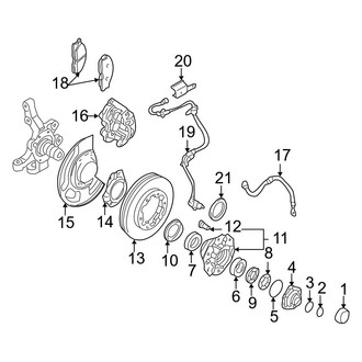 Infiniti OE - Front Suspension - Brake Components