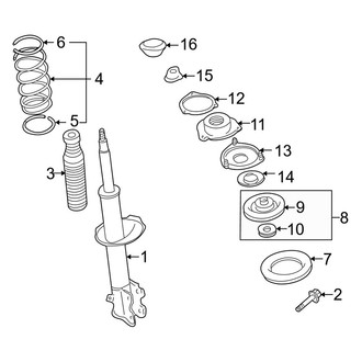 Infiniti OE - Front Suspension - Struts & Components (4WD)