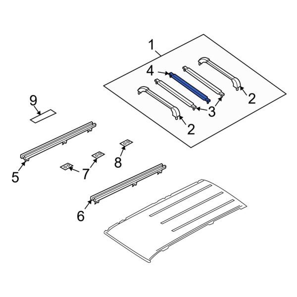 Roof Luggage Carrier Side Rail