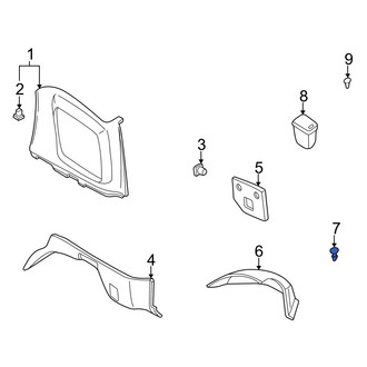 Infiniti OE - Quarter Panel Trim Panel Clip