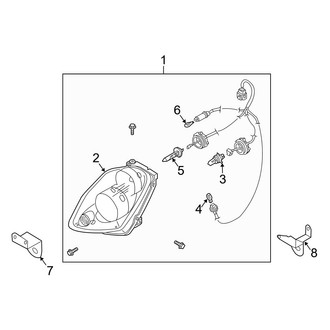 Infiniti OE - Front Lamps - Headlamp Components (Halogen Type), (Sedan)