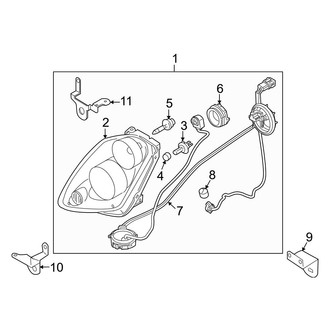 Infiniti OE - Front Lamps - Headlamp Components (Xenon Type), (Sedan)