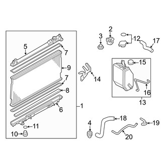 Infiniti OE - Cooling - Radiator & Components (Sedan)