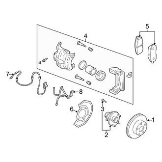 Infiniti OE - Front Suspension - Brake Components (Sedan RWD)