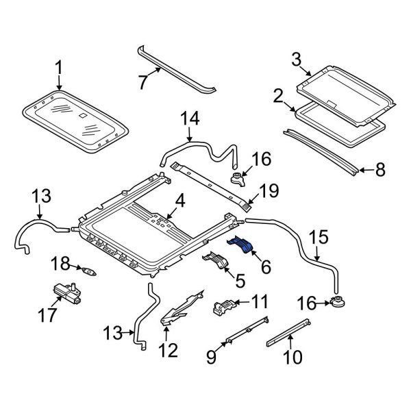 Sunroof Frame Bracket