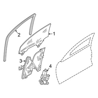 Infiniti OE - Front Door - Glass & Hardware (Base Sedan)