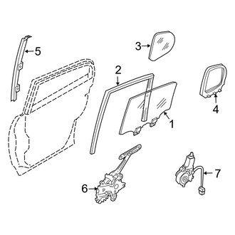 Infiniti OE - Rear Door - Glass & Hardware (Base Sedan)
