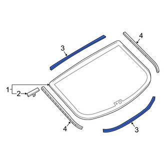Infiniti OE - Rear Back Glass Seal