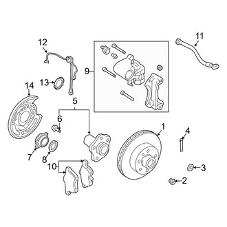 Infiniti OE - Rear Suspension - Brake Components (Base Sedan)