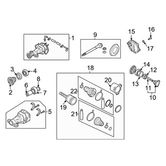 Infiniti OE - Rear Suspension - Axle & Differential (With Limited Slip), (Sedan)