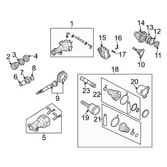 Infiniti OE - Rear Suspension - Axle & Differential (W/O Limited Slip), (Sedan)