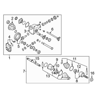 Infiniti OE - Front Suspension - Carrier & Front Axles (X)