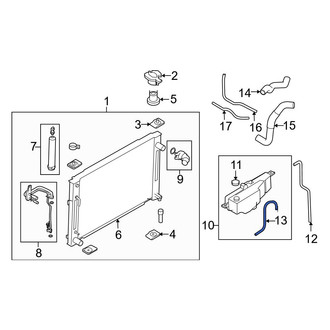 Infiniti OE - Lower Engine Coolant Reservoir Hose