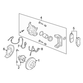 Infiniti OE - Front Suspension - Brake Components (Base / Journey Sedan)