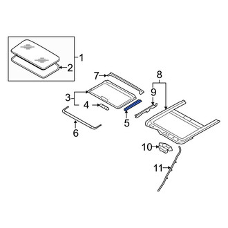 Infiniti OE - Right Sunroof Opening Trim